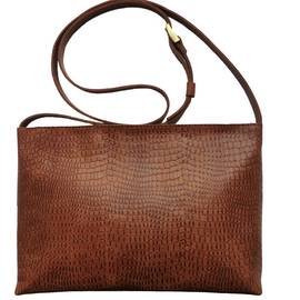 Кожаная сумка питон светло-коричневый